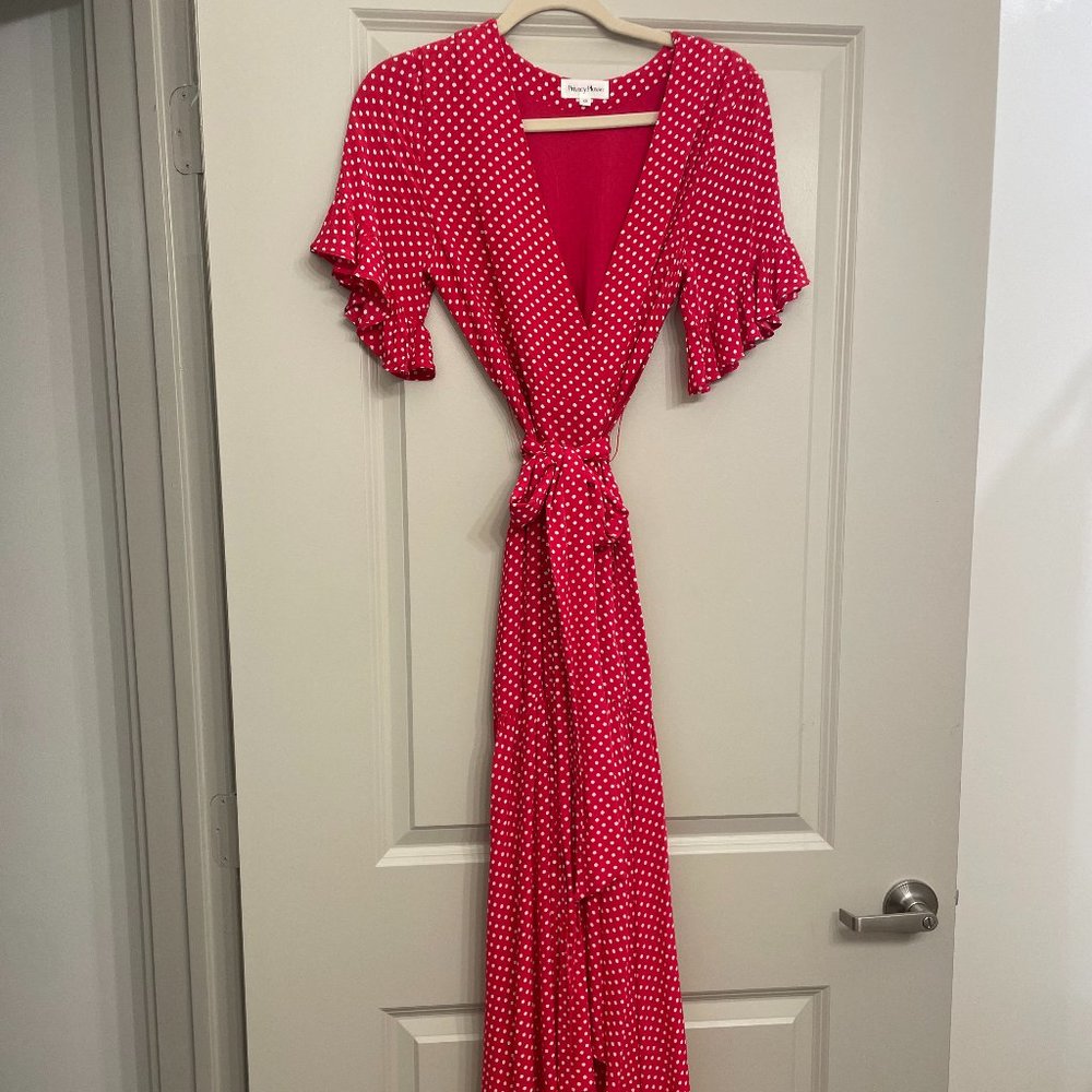 Red Polka Dot Mini Dress by Privacy Please
